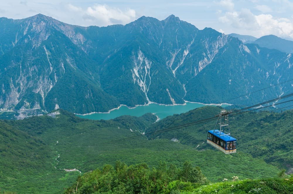 superbe vue sur le barage de kurobe